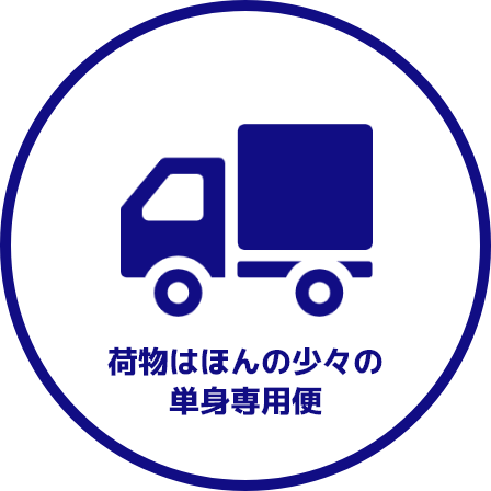 荷物はほんの少々の単身専用便